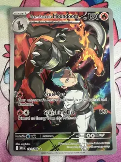 Pokemon TCG Team Rockets Houndoom Illustration Rare Card 191/182 Destined Rivals - Image 2