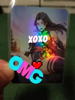 VENOM/PSYLOCKE MARVEL ULTIMATE RAINBOW FOIL CUSTOM WAIFU ANIME CARD - Image 1