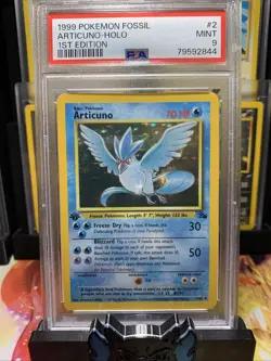 Pokemon TCG Articuno 1st Edition Holo Rare Card 2/62 Fossil PSA 9 WOTC 1999 - Image 1