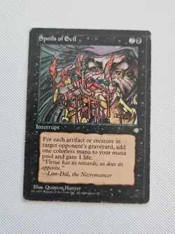 Spoils of Evil Ice Age MTG Vintage Magic the Gathering Card - Image 1