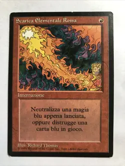 Red Elemental Blast Italian 1994 X1 Black Border Ex Cond See Pics Front Back - Image 1