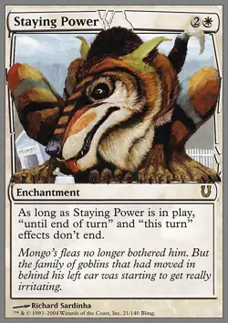 MTG Magic the Gathering Staying Power (21/169) Unhinged LP - Image 1