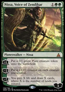 MTG Nissa, Voice of Zendikar (138/198) Oath of the Gatewatch LP - Image 1