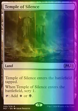 MTG Magic the Gathering Temple of Silence (255/417) Core Set 2021 LP FOIL - Image 1