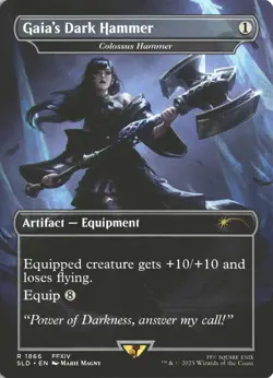 MTG Gaia's Dark Hammer (1866) *Rainbow Foil* Secret Lair: Final Fantasy MT/NM - Image 1
