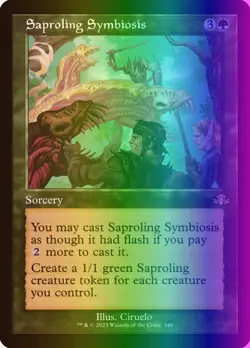 MTG Saproling Symbiosis (348/521) Dominaria Remastered NM FOIL- Retro - Image 1