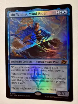 MTG Magic the Gathering Mu Yanling, Wind Rider (52/579) Aetherdrift NM FOIL - Image 1