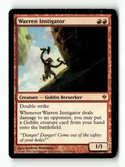 MTG | Warren Instigator | Zendikar | Regular | Heavily Played | English - Image 1