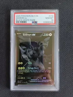 Pokemon TCG Black Bolt Zekrom Ex BWR PSA 10 172/086 - Image 1