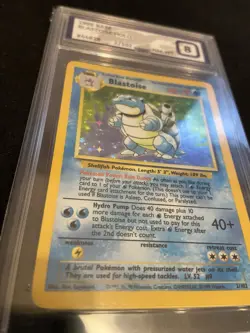 Pokemon TCG Blastoise 1999 Base Set 2/102 Holo Unlimited NM PG 8 - Image 1