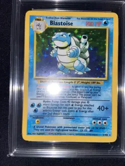 Pokemon TCG Blastoise 1999 Base Set 2/102 Holo Unlimited NM PG 8 - Image 2