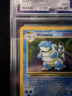 Pokemon TCG Blastoise 1999 Base Set 2/102 Holo Unlimited NM PG 8 - Image 3