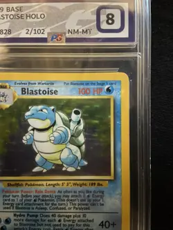 Pokemon TCG Blastoise 1999 Base Set 2/102 Holo Unlimited NM PG 8 - Image 4