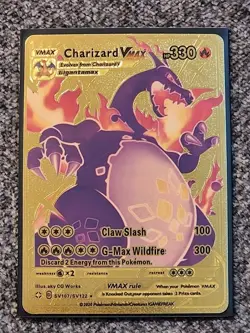 Pokemon Charizard VMAX 107/122 Gold Foil Fan Art - Image 1