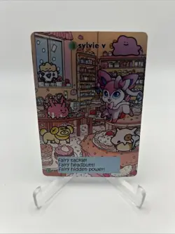 Pokiebubies 1st Edition Fan Art Chef Ken Lee Sylvie V #133 Sylveon Holo Pokemon - Image 1