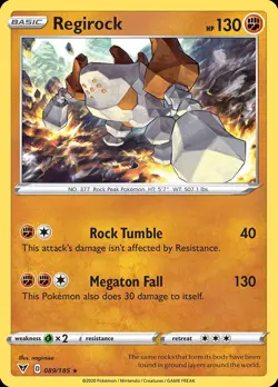 Pokemon Regirock (89/203) Vivid Voltage LP HOLO - Image 1