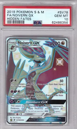 Noivern GX Full Art Shiny Vault PSA 10 GEM 2019 Pokemon Hidden Fates #SV78/SV94 - Image 1
