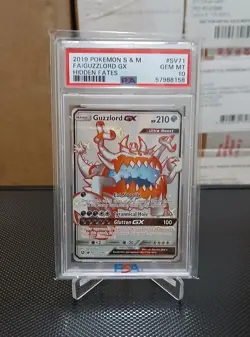 2019 POKEMON SUN & MOON HIDDEN FATES #SV71/SV94 GUZZLORD GX SHINY RARE PSA 10 - Image 1