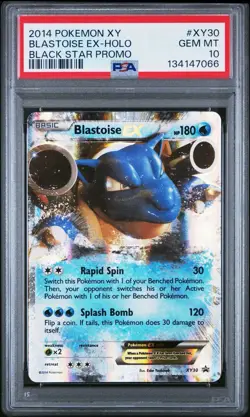 2014 Pokemon XY Black Star Promo Blastoise EX XY30 PSA 10 - Image 1