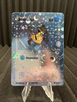 Basstwoiss (Blastoise) 9/151 - Moon Holo Pokidoki First Edition Fan Art Pokemon - Image 1