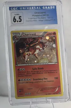 CHARIZARD Cosmos Holo 19/113 2013 Pokemon Legendary Treasures CGC 6.5 - Image 1