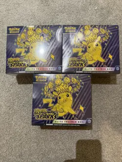 Pokemon TCG: Scarlet & Violet Surging Sparks Elite Trainer Box ETB Sealed x3 - Image 1