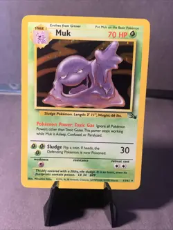Pokemon TCG Muk #13/62 Holo Rare Fossil Base Set Unlimited WOTC VTG 1999 LP - Image 1