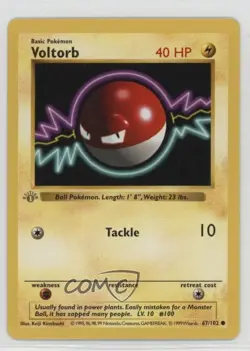 Voltorb Shadowless 1st Ed. Pokemon Base Set #67 1999 - Image 1