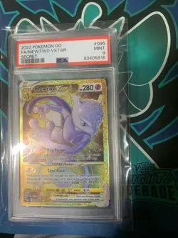 Pokemon TCG Mewtwo VSTAR Pokemon GO 086/078 Holo Secret Rare - Image 1