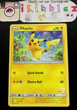 Pikachu 19/68 NM PIKACHU STAMPED Pokemon Deck Promo #30. Free Tracked Shipping! - Image 1