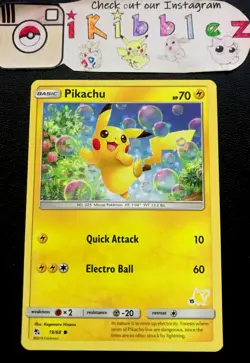 Pikachu 19/68 NM PIKACHU STAMPED Pokemon Deck Promo #15. Free Tracked Shipping! - Image 1