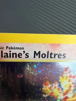 Pokemon TCG Blaine's Moltres TWO SWIRLS! Gym Heroes 1/132 Holo 1st Edition LP - Image 4
