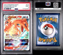 2023 POKEMON SWORD & SHIELD CROWN ZENITH #019 CHARIZARD VSTAR PSA 9 - Image 1