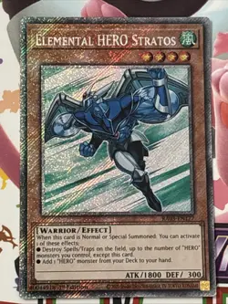 Elemental HERO Stratos (Platinum Secret Rare) RA03-EN177 1st Edition LP - Image 1