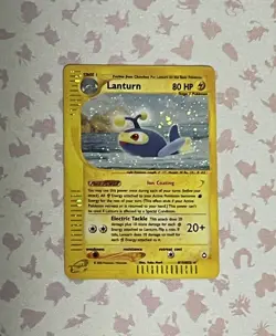 Lanturn H15/H32 Holo Rare, WOTC Aquapolis e-Series e-Reader, Pokemon Card, NM - Image 1