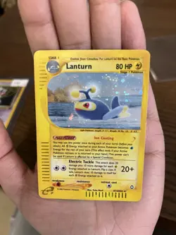 Lanturn H15/H32 Holo Rare, WOTC Aquapolis e-Series e-Reader, Pokemon Card, NM - Image 3