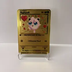 Gold Metal Jigglypuff Pokemon Card-Collectible Gift Display！ - Image 2