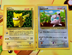 Pokemon Pikachu Jigglypuff Grey Star Coro Japanese English Promo Cards #2332 - Image 1