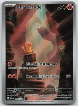 Pokemon Charmander TCG Scarlet Violet-151 Holo Illustration Rare Card 168/165 - Image 1