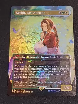 Aerith, Last Ancient (Borderless) (Chocobo Track Foil) MTG Magic Final Fantasy - Image 1