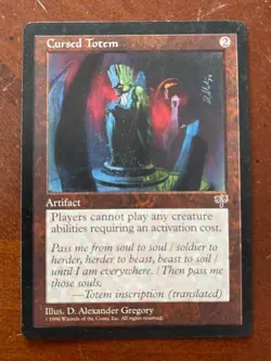 MTG Magic the Gathering Mirage Cursed Totem LP - Image 1