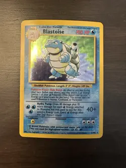 1999 Holo Rare Blastoise 2/102 Base Set Pokemon Card WOTC LP+ - Image 5