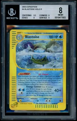 Pokemon EXPEDITION - #4/165 Blastoise - ENG - Holo - BGS 8 - NM-MT - Image 1