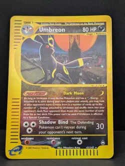 Umbreon 041/147 Aquapolis Reverse Holo Ultra Rare Pokemon TCG Nintendo Eevee NM - Image 3