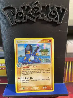 Pokemon Swampert Reverse Foil 27/100 Stamp EX Crystal Guardians Moderate Play - Image 1