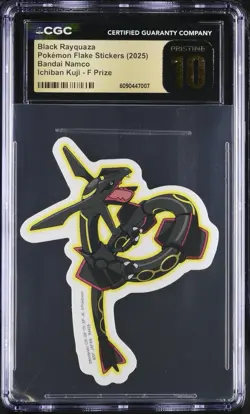 Black Rayquaza - 2025 Pokemon Stickers (Ichiban Kuji - Prize) - CGC Pristine 10 - Image 1