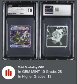 Black Rayquaza & Liko & Roy, Pokemon Horizons Stickers (2023) lotte #24 CGC 10 - Image 3