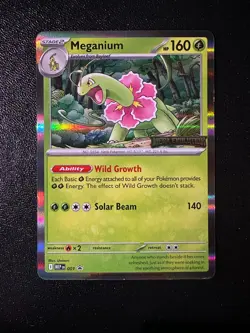 POKEMON TCG - MEGA EVOLUTION PROMO - MEGANIUM STAMPED 001 - Image 1