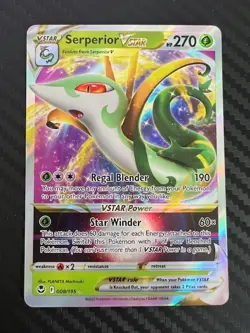 Pokemon TCG Serperior VSTAR Silver Tempest 008/195 Holo Ultra Rare VLP - Image 1
