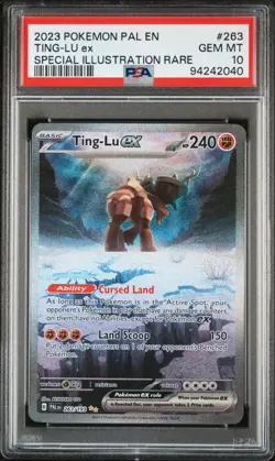 2023 POKEMON PAL EN PALDEA EVOLVED 263 TING-LU EX SPECIAL ILLUSTRATION PSA 10 - Image 1